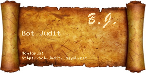 Bot Judit névjegykártya